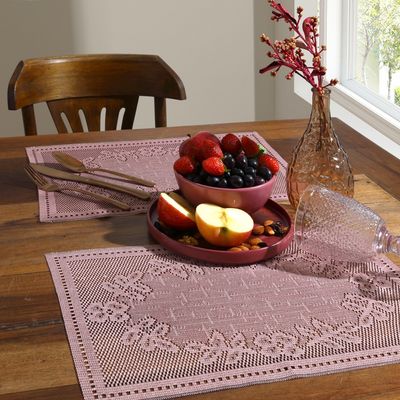 Jogo Americano Renda Interlar 4p Color Rose