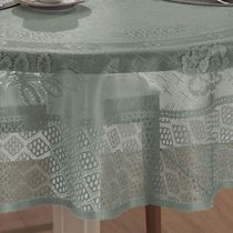 Toalha Mesa Redonda Renda Interlar Color Pistache 4 Lugares