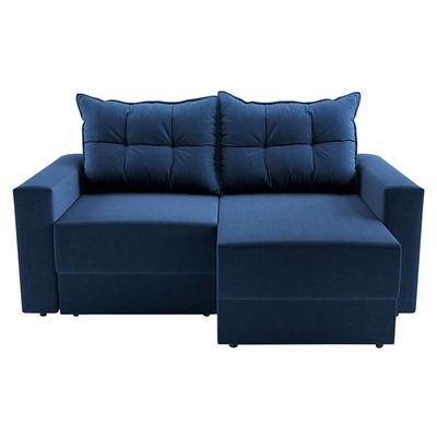 Sofá 2 Lugares Retrátil Lubeck Suede Azul Marinho 140 cm