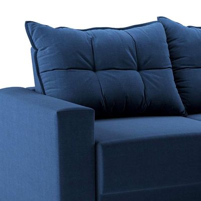 Sofá 2 Lugares Retrátil Lubeck Suede Azul Marinho 140 cm