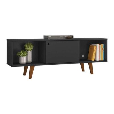 Rack com Painel para TV até 42 Polegadas Salah Preto 135 cm
