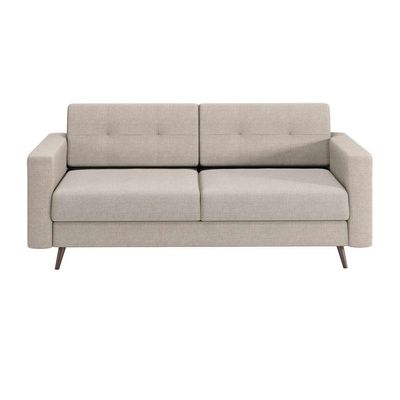 Sofá 2 Lugares Pé Palito Living Linho Cotton Cru