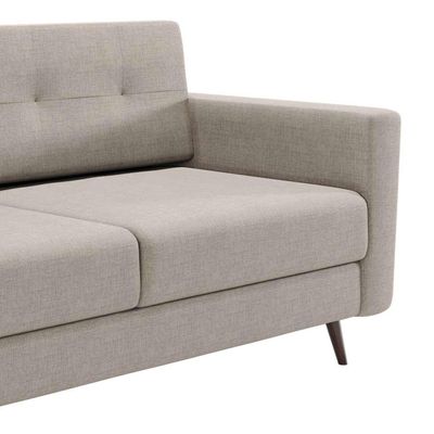 Sofá 2 Lugares Pé Palito Living Linho Cotton Cru