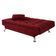 Sofá-Cama Casal 3 Lugares Premium Suede Vermelho