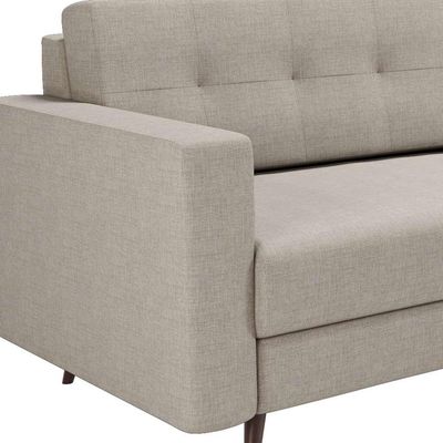 Sofá 3 Lugares Pé Palito Living Linho Cotton Cru