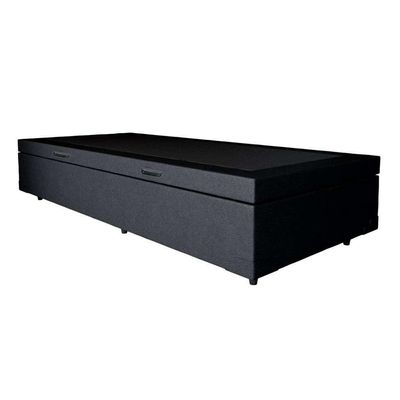 Base para Cama Box Solteiro Martin Premium com Baú (45x88x188) Preta