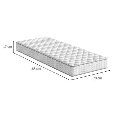 Colchão Solteiro Howie Misto D33 (17x78x188) Branco