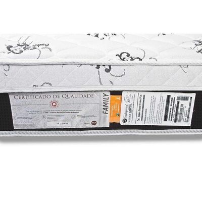 Cama Box Solteiro: Colchão Anatômico Luckspuma D33/Ag65 Aspen Super Firme + Base Black(88X188)