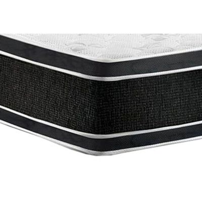 Cama Box Solteiro: Colchão Espuma Castor D33 Black E White + Base Crc Suede Clean(88X188)