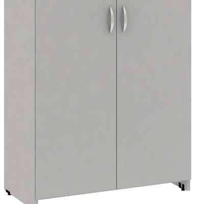 Armário de Escritório New City 2 PT Cinza 160 cm