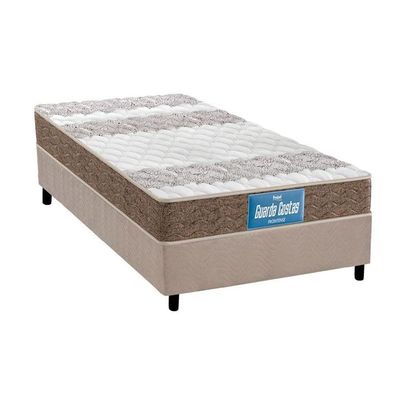 Cama Box Solteiro: Colchão Espuma D33 Probel /Ep Double Face + Base Clean(88X188)