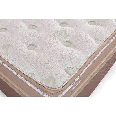 Cama Box Casal: Colchão Molas Herval Maxspring Nesser + Base Crc Courano Clean(138X188)