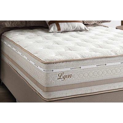 Cama Box Casal: Colchão Molas Herval Maxspring Nesser + Base Crc Courano Clean(138X188)