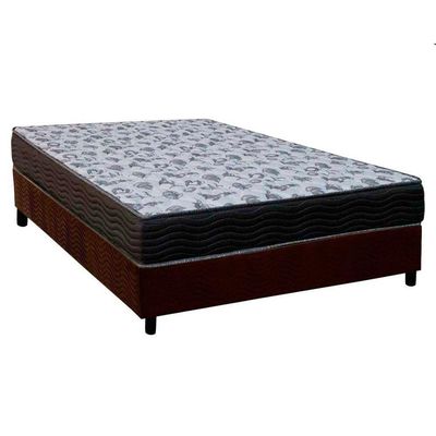 Cama Box Casal: Colchão Espuma D33 Ortobom /Ep Fort Tech Iso 100 + Base Crc Courano Brown(138X188)