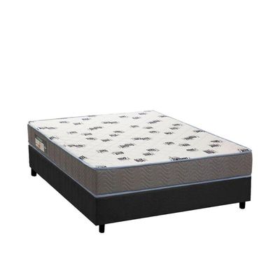 Cama Box Casal: Colchão Espuma D33 Ortobom Light + Base Crc Suede Gray(138X188)