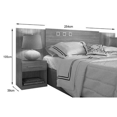 Cama Box Casal Crc + Colchão Molas Classic + Cabeceira Plus Demolição
