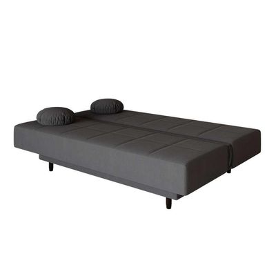 Sofá-Cama Casal 3 Lugares Jimmy Suede Grafite
