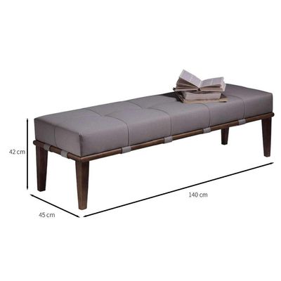 Banco Livia Cinza e Imbuia 140 cm