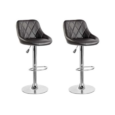 Conjunto com 2 Banquetas Giratórias Milano Preto