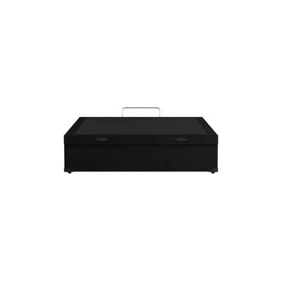 Base para Cama Box Casal Madeleine com Baú (47x138x188) Preta