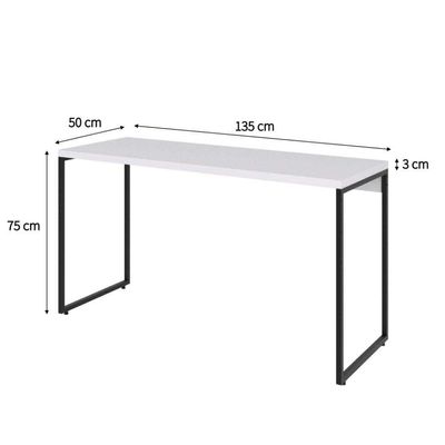 Mesa de Escritório Studio Branca 135 cm