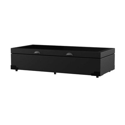 Base para Cama Box Solteiro Madeleine com Baú (45x88x188) Preta