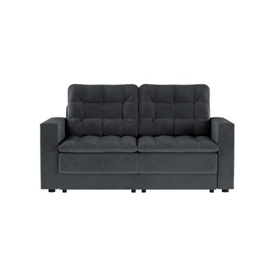 Sofá 3 Lugares Retrátil Essen  Suede Grafite