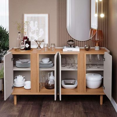 Buffet Eva 4 PT Off White e Nature