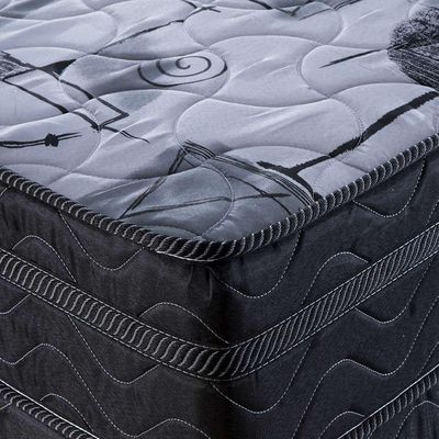 Colchão Solteiro Imperial Molas Verticóil (23x78x188) Preto e Cinza