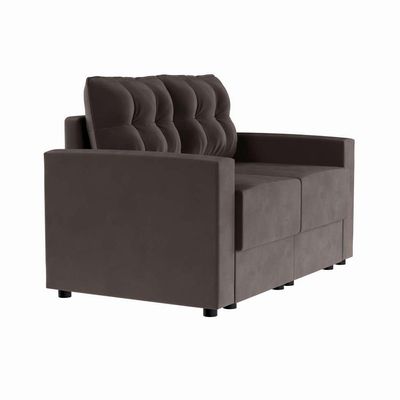Sofá 2 Lugares Retrátil Dortmund Suede Grafite 140 cm