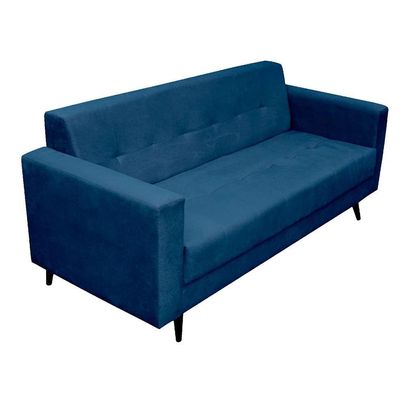 Sofá 2 Lugares Vitrola Suede Azul