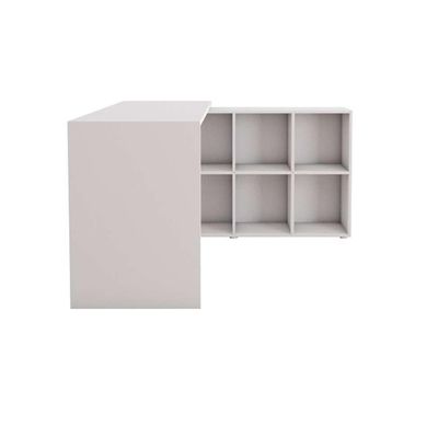 Mesa de Escritório em L Nero Branco