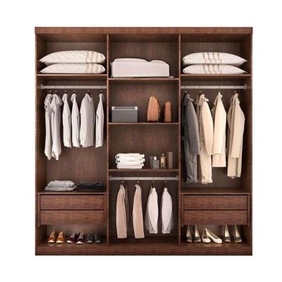 Guarda-Roupa Casal Camaçari 6 PT Imbuia e Off White