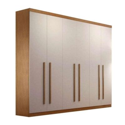 Guarda-Roupa Casal Camaçari 6 PT Imbuia e Off White