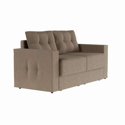 Sofá 3 Lugares Retrátil Munique Suede Bege 180 cm