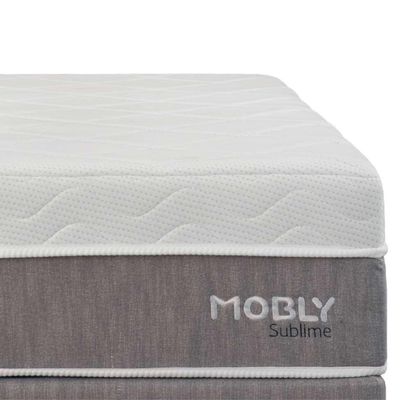 Colchão Viúva Sublime Mola Ensacada e Espuma Viscoelástica (32x128x188) Cinza e Branco