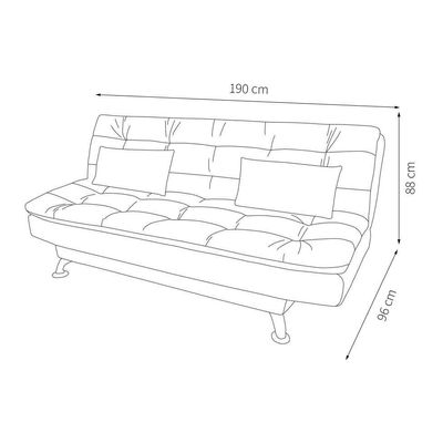 Sofá-Cama Casal 3 Lugares Premium Suede Pés de Madeira Preto