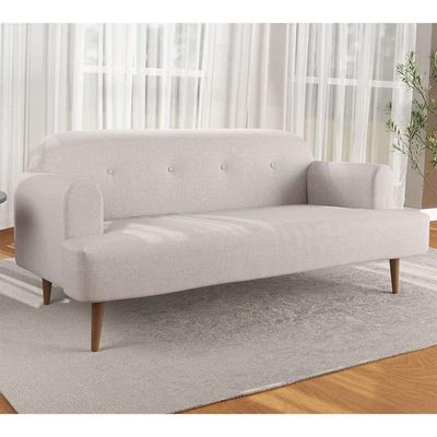 Sofá 2 Lugares Kiev Linho Cru 165 cm
