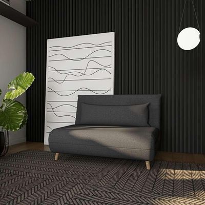Sofá-Cama 2 Lugares Casal Teramo Cinza Escuro