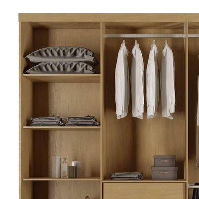 Guarda-Roupa Casal Malibu 6 PT 2 GV Imbuia e Grafite
