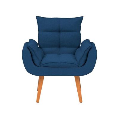 Poltrona Lidi Linho Azul Marinho