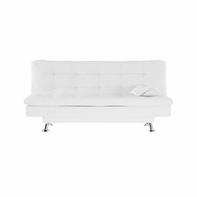 Sofá-Cama 3 Lugares Casal Autenticidade Branco