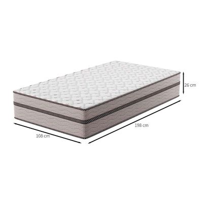 Colchão Solteiro King Sonhare Mola Ensacada (26x108x198) Bege