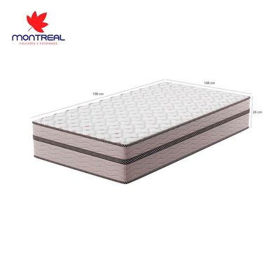 Colchão Solteiro King Sonhare Mola Ensacada (26x108x198) Bege
