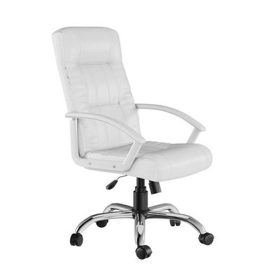 Cadeira de Escritório Presidente Giratória Room Plus Branca