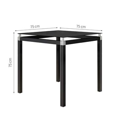 Conjunto de Mesa de Cozinha com 4 Lugares Malva II Preto