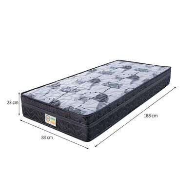 Colchão Solteiro Imperial Molas Verticóil (23x88x188) Preto e Cinza