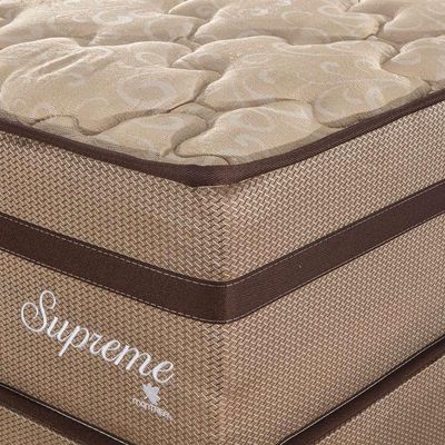 Colchão Casal Supreme Molas Ensacadas (30x138x188) Bege e Marrom
