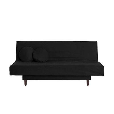 Sofá-Cama Casal 3 Lugares Jimmy Suede Preto