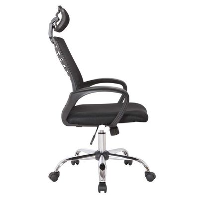 Conjunto com 6 Cadeiras de Escritório Diretor Giratórias Light Preto